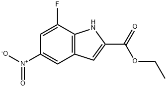 7-Fluoro-5-nitro-1H-indole-2-carboxylic acid ethyl ester Structure