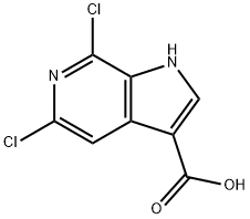 5,7-Dichloro-6-azaindole-3-carboxylic acid Structure