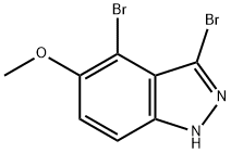 3,4-DibroMo-5-Methoxy 1H-indazole 구조식 이미지