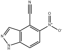 4-Cyano-5-nitro 1H-indazole 구조식 이미지