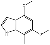 4,6-DiMethoxy-7-Methyl 1H-indole 구조식 이미지