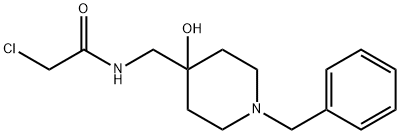 N-((1-벤질-4-하이드록시피페리딘-4-일)메틸)-2-클로로아세타미드 구조식 이미지