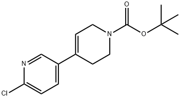 6-Chloro-3',6'-dihydro-2'H-[3,4']bipyridinyl-1'-carboxylic acid tert-butyl ester 구조식 이미지
