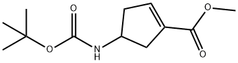 1-Cyclopentene-1-carboxylic acid, 4-[[(1,1-diMethylethoxy)carbonyl]aMino]-, Methyl ester 구조식 이미지