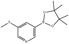 5-(Methylthio)pyridine-3-boronic acid pinacol ester Structure