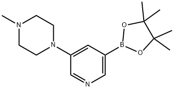 1-methyl-4-(5-(4,4,5,5-tetramethyl-1,3,2-dioxaborolan-2-yl)pyridin-3-yl)piperazine 구조식 이미지