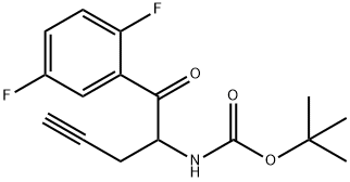 tert-butyl 1-(2,5-difluorophenyl)-1-oxopent-4-yn-2-ylcarbaMate 구조식 이미지