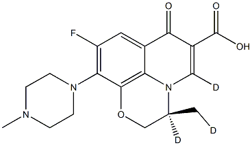 Ofloxacin-d3 구조식 이미지