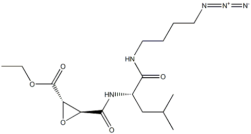 (2S,3S)-3-[[[(1S)-1-[[(4-Azidobutyl)aMino]carbonyl]-3-Methylbutyl]aMino]carbonyl]-2-oxiranecarboxylic Acid Ethyl Ester Structure