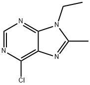 6-클로로-9-에틸-8-메틸-9H-퓨린 구조식 이미지