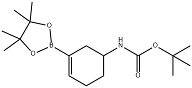 tert-Butyl (3-(4,4,5,5-tetraMethyl-1,3,2-dioxaborolan-2-yl)cyclohex-3-en-1-yl)carbaMate Structure