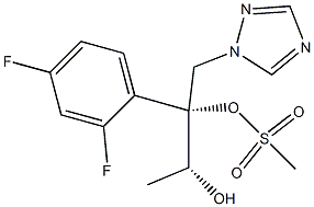 (2R,3R)-2-(2,4-difluorophenyl)-1-(1H-1,2,4-triazol-1-yl)butane-2,3-diol Mesylate Structure