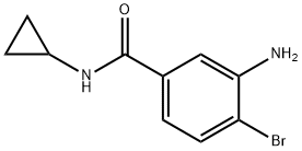 3-AMino-4-broMo-N-cyclopropylbenzaMide Structure