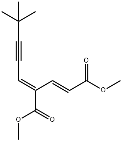 (2E,4E)-4-(4,4-DiMethyl-2-pentyn-1-ylidene)-2-pentenedioic Acid 1,5-DiMethyl Ester Structure