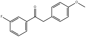 1-(3-플루오로페닐)-2-(4-메톡시페닐)에타논 구조식 이미지