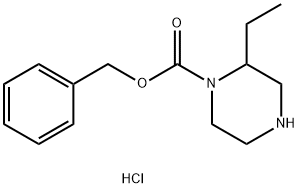 Benzyl 2-ethylpiperazine-1-carboxylate hydrochloride 구조식 이미지