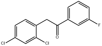 2-(2,4-디클로로페닐)-1-(3-플루오로페닐)에타논 구조식 이미지