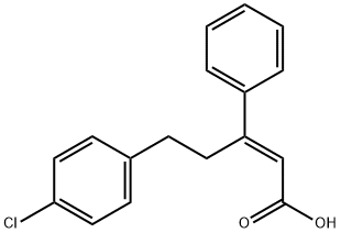 2-Pentenoic acid, 5-(4-chlorophenyl)-3-phenyl-, (2E)- Structure
