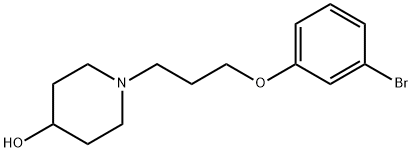 1-(3-(3-broMophenoxy)propyl)piperidin-4-ol 구조식 이미지