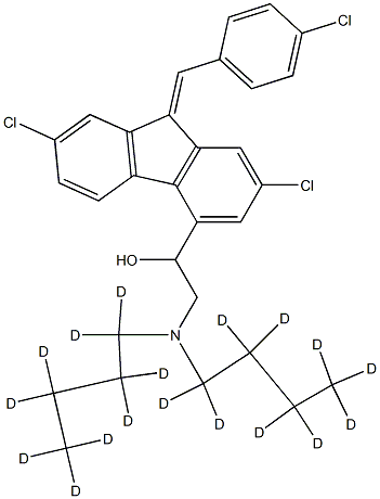 dl-Benflumelol-d18 Structure