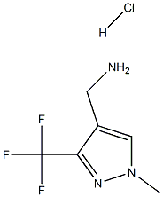 (3-(Trifluoromethyl)-1-methyl-1H-pyrazol-4-yl)methanamine hydrochloride ,97% 구조식 이미지