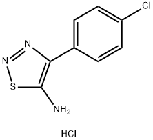 4-(4-Chlorophenyl)-1,2,3-thiadiazol-5-amine hydrochloride 구조식 이미지