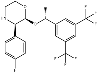 (2R,3S)-2-[(1S)-1-[3,5-Bis(trifluoroMethyl)phenyl]ethoxy]-3-(4-fluorophenyl)Morpholine hydrochloride Structure