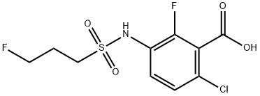 Benzoic acid, 6-chloro-2-fluoro-3-[[(3-fluoropropyl)sulfonyl]aMino]- Structure