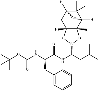 (1S,2S,3R,5S)-PinanediolN-BOC-L-phenylalanine-L-leucine boronate Structure