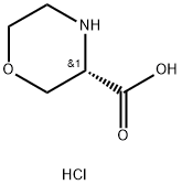 (S)-Morpholine-3-carboxylic acid HCl 구조식 이미지