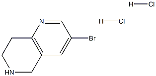 3-BroMo-5,6,7,8-테트라하이드로-1,6-나프티리딘이염산염 구조식 이미지