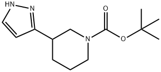 Tert-butyl 3-(1H-pyrazol-3-yl)piperidine-1-carboxylate 구조식 이미지