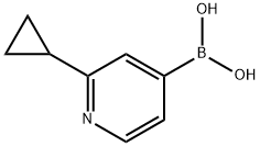 (2-cyclopropylpyridin-3-yl)boronic acid 구조식 이미지