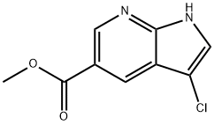 3-Chloro-7-azaindole-5-carboxylic acid Methyl ester Structure