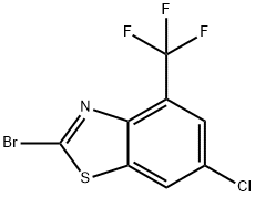 2-브로모-6-클로로-4-트리플루오로메틸-벤조티아졸 구조식 이미지