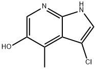 3-클로로-5-하이드록시-4-메틸-7-아자인돌 구조식 이미지
