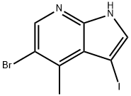 5-BroMo-3-iodo-4-Methyl-7-azaindole Structure
