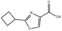 2-Cyclobutyl-4-oxazolecarboxylic Acid 구조식 이미지