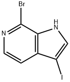 7-BroMo-3-iodo-6-azaindole Structure