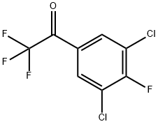 1-(3,5-디클로로-4-플루오로페닐)-2,2,2-트리플루오로에타논 구조식 이미지