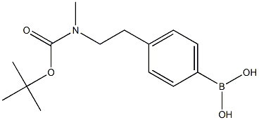 4-[2-(N-BOC-N-Methyl)aMinoethyl]phenylboronic acid 구조식 이미지