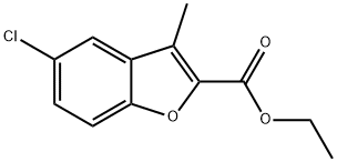 에틸5-클로로-3-메틸벤조푸란-2-카르복실레이트 구조식 이미지
