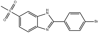 2-(4-브로모페닐)-6-(메틸설포닐)-1H-벤조[d]이미다졸 구조식 이미지