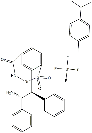 {[(1R,2R)-2-amino-1,2-diphenylethyl](4-toluenesulfonyl)amido}(p-cymene)ruthenium(II) tetrafluoroborate, min. 97% Structure
