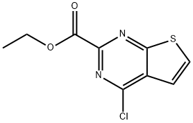 Ethyl 4-chlorothieno[2,3-d]pyrimidine-2-carboxylate 구조식 이미지