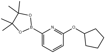 6-(CYCLOPENTOXY)PYRIDINE-2-BORONIC ACID PINACOL ESTER Structure