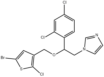 1H-IMidazole, 1-[2-[(5-broMo- 2-chloro-3-thienyl)Methoxy]-2-(2,4-dichlorophenyl)ethyl]- Structure