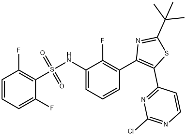 N-{3-[5-(2-chloro-4-pyriMidinyl)-2-(1,1-diethylethyl)-1,3-thiazol-4-yl]-2-fluoraphenyl}-2,6-difluorobenzenesulfonaMide 구조식 이미지
