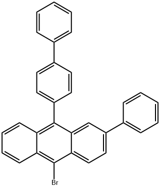 9([1,1`-biphenyl]-4-yl)-10-broMo-2-phenylanthracene Structure