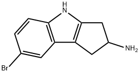 7-브로모-1,2,3,4-테트라하이드로시클로펜타[b]인돌-2-아민 구조식 이미지